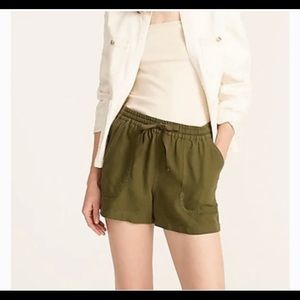 J Crew Seaside Linen Short Forest Green Size XXS